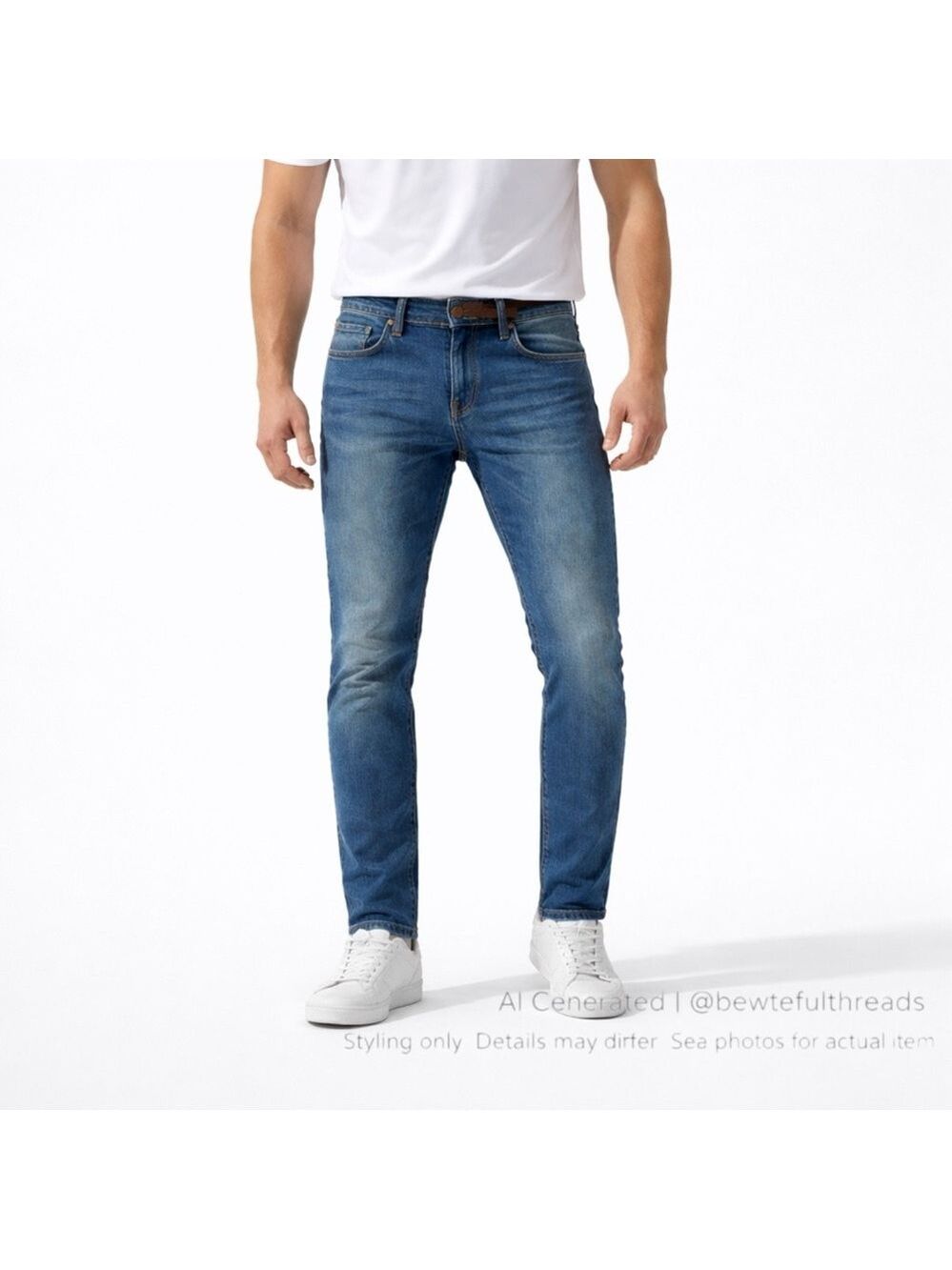 Flint & Tinder 32x32 Slim Stretch Jeans Blue Modern Minimal